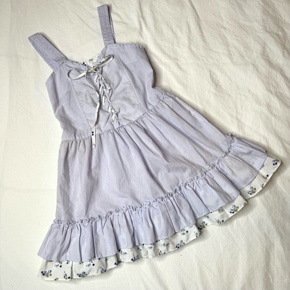 Vintage Popsicle Tiered Ruffle Smocked Floral Dress